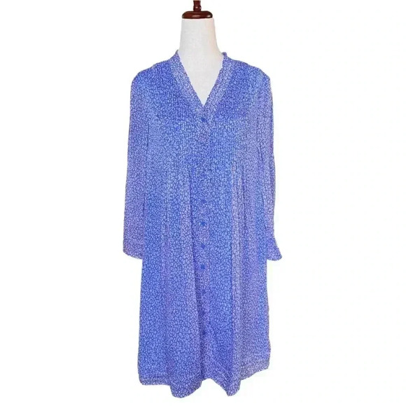 Diane Von Furstenberg Silk Layla Dress Cornflower Blue Size 2 - Picture 2 of 9